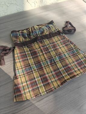 Warehouse Plaid Top in Yellow, Brown, Teal, and Red S